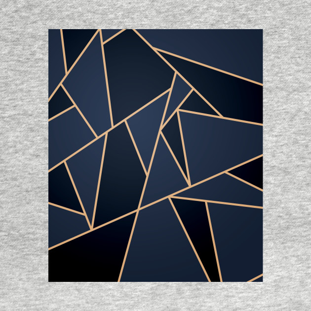 Midnight Blue Art Deco Pattern by B A Y S T A L T